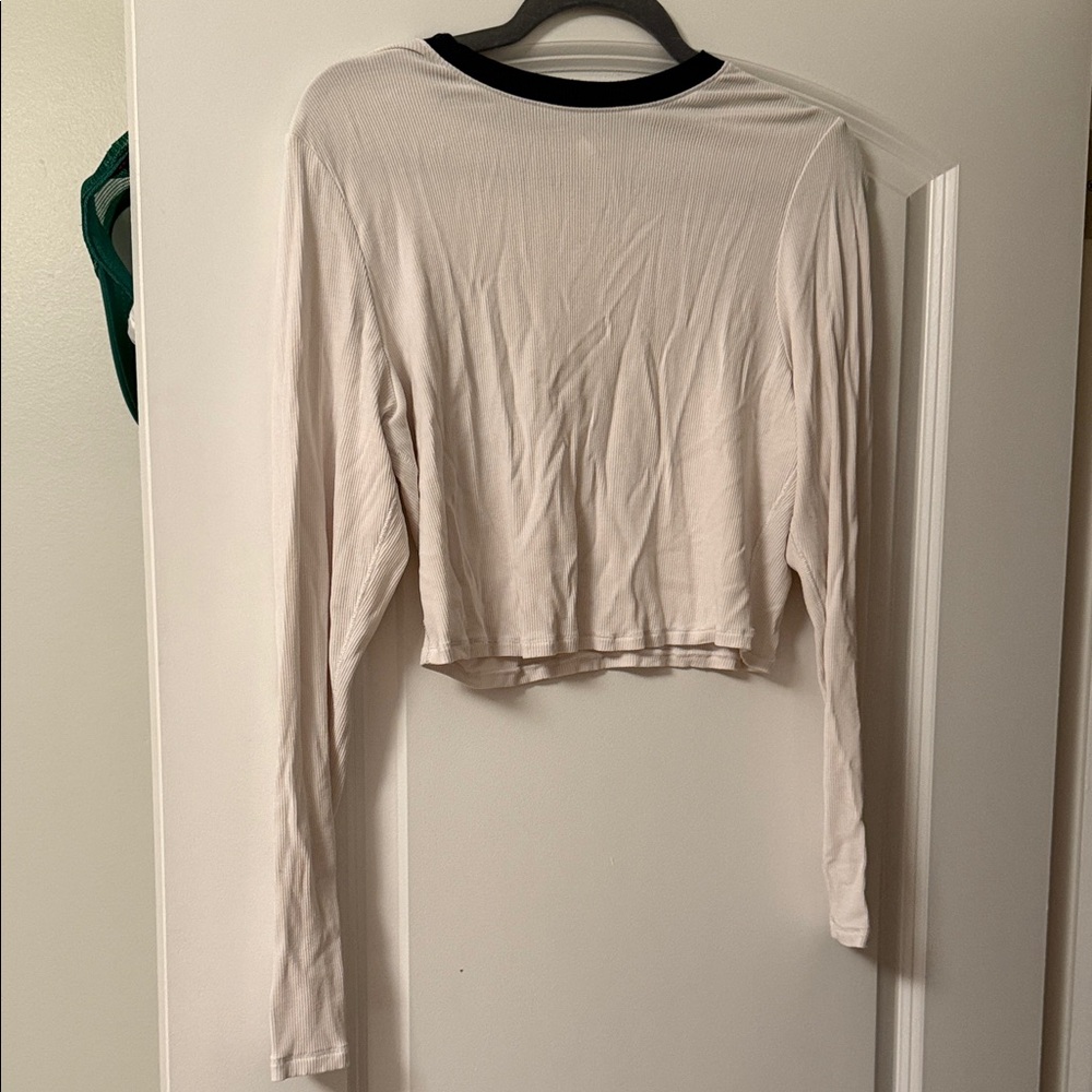 Skims Cream Long Sleeve Top